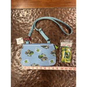 Handmade John Deere Cloth Mini Purse And Keychain